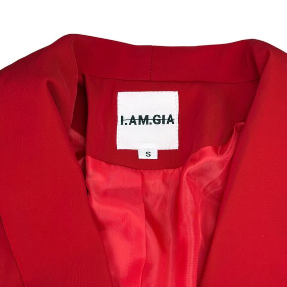 I.AM.GIA Synopsis Belted Blazer Sz Small Red - Picture 4 of 9